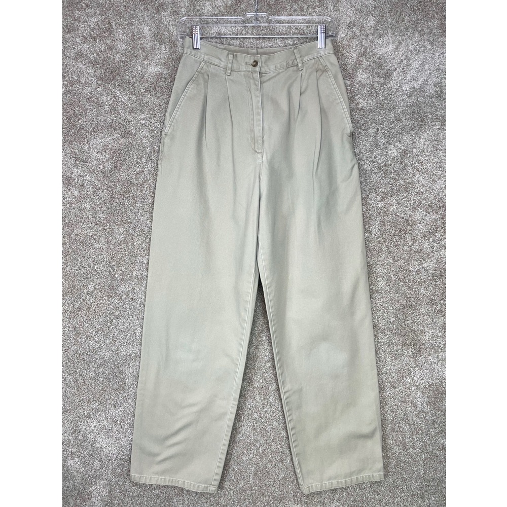 Lauren Ralph Lauren Pleated Chino Pants Womens 6 Tan High Rise Straight Office